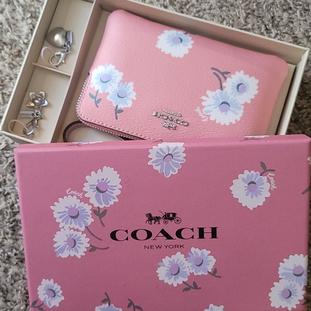 Coach bag charms n wristlet